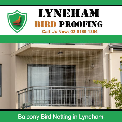 Professional balcony bird netting fitted to residential balcony for pest control in Lyneham